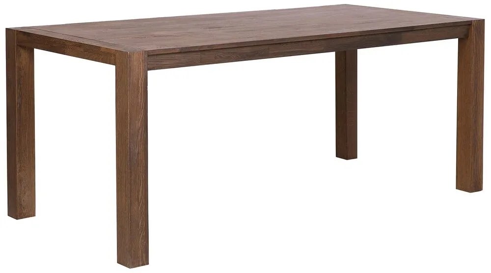 Mesa de jantar em madeira castanha escura 180 x 85 cm NATURA Beliani