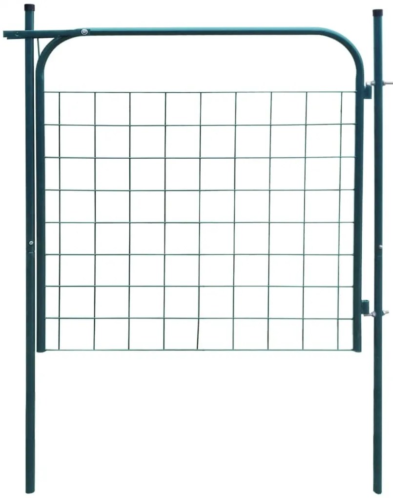 vidaXL Portão de cerca de jardim 100x100 cm verde