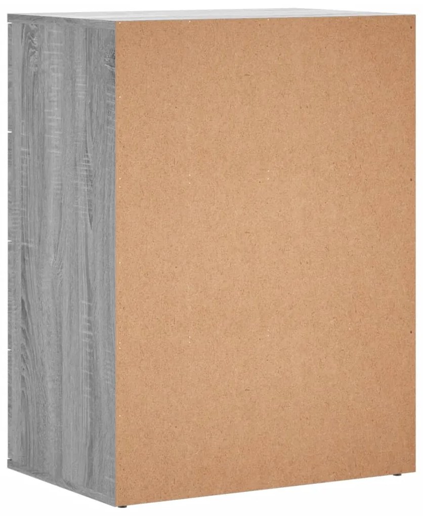 Aparadores 2 pcs 60x39x80 cm derivados madeira cinzento sonoma