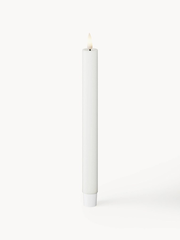 Velas LED artesanais Real Flame, Alt 24 cm, conjunto de 2