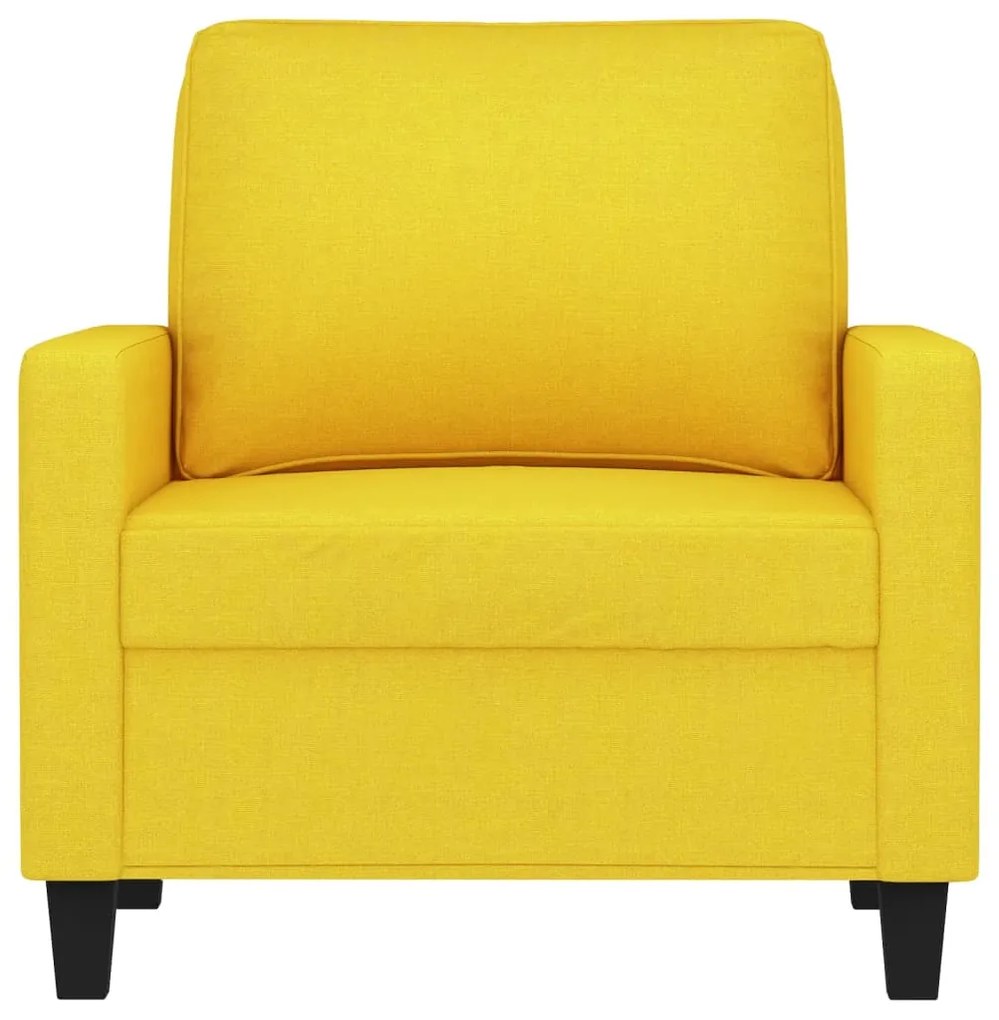 Poltrona 60 cm tecido amarelo-claro