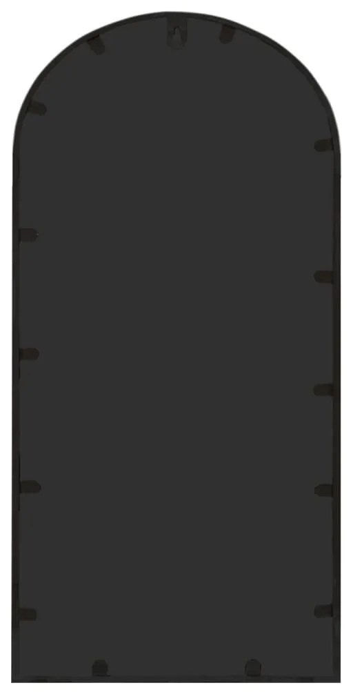 Espelho de jardim p/ uso exterior ferro 70x30 cm preto