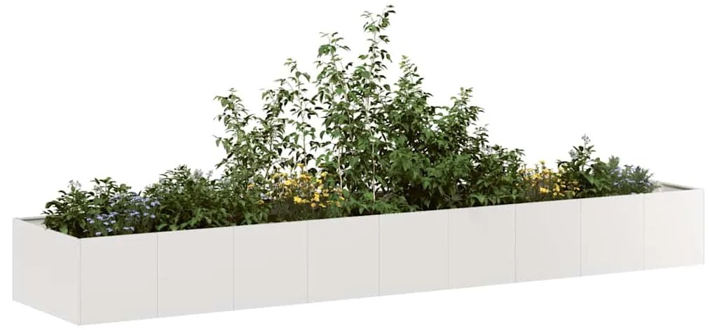 vidaXL Vaso/floreira 360x80x40 cm aço inoxidável