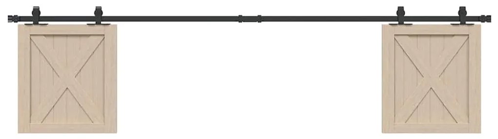 vidaXL Kit para armário deslizante aço carbono 213 cm