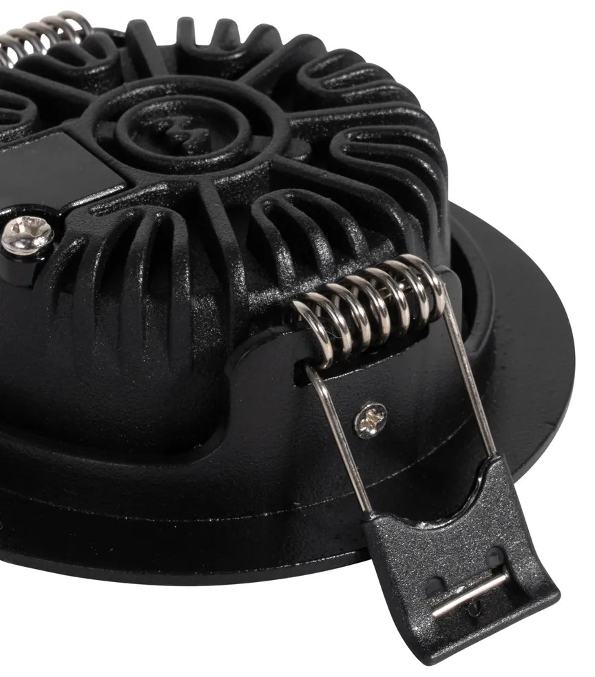 Set van 6 inbouwspots zwart kantelbaar 8,2cm incl. LED dim to IP54 ultra slim - Pupil Moderno