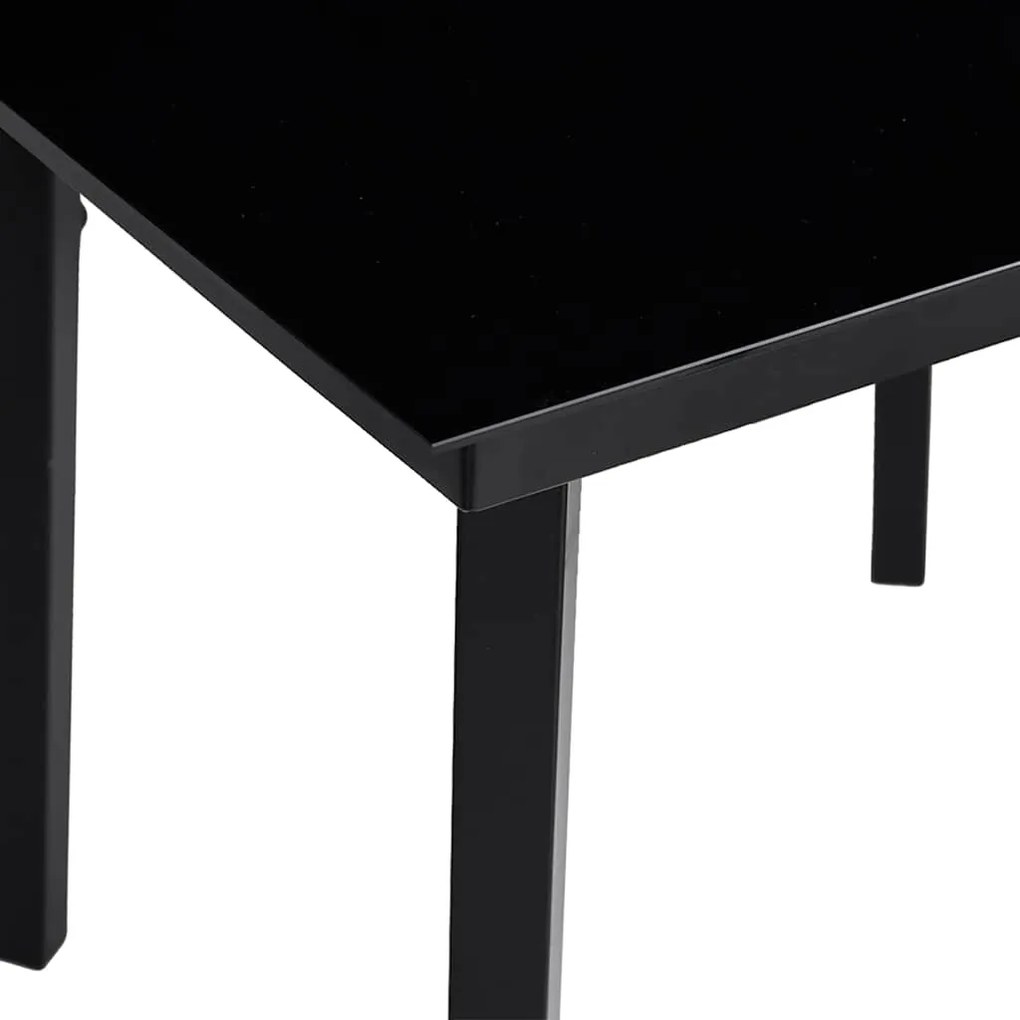 Conjunto jantar jardim 5 peças almofadas vidro vime cinzento PE