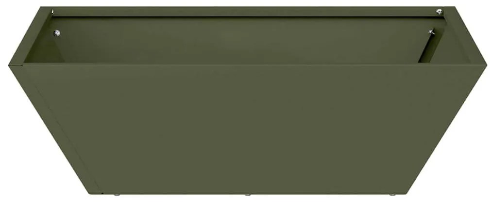 Conjunto de 5 Cachepots de Jardim Verde-Azeitona da , medindo 50x50x15