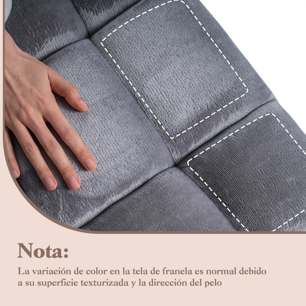 Cadeira de Chão Dobrável, 104 x 53 x 15 cm, Encosto Ajustável em 14 Posições, Cinzento