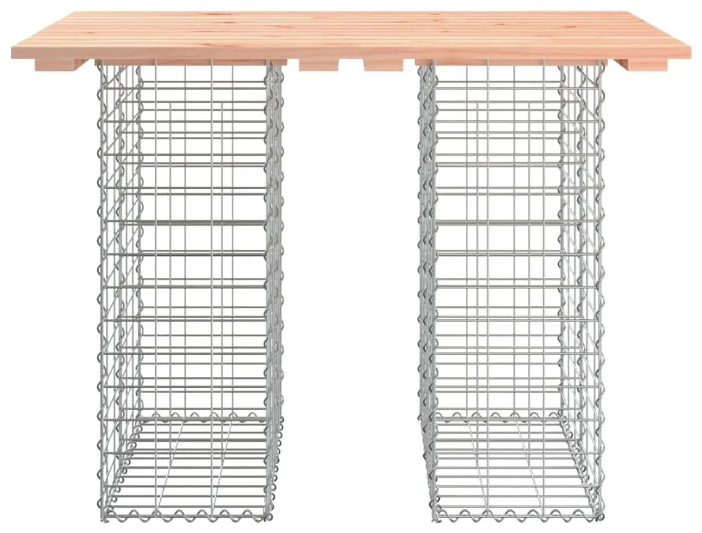 Banco jardim design gabião 100x70x72 cm madeira douglas maciça