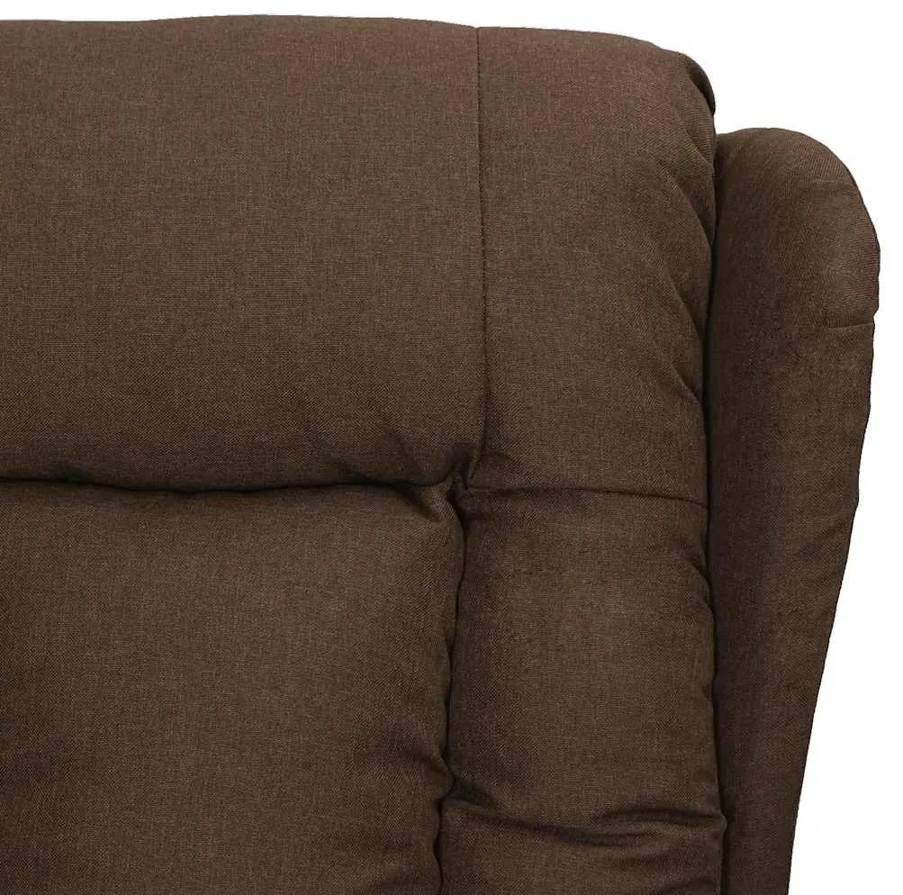 Poltrona elevatória de massagens tecido castanho