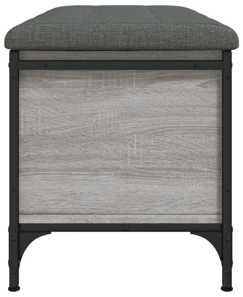 Banco de arrumação 82x42x45cm derivados madeira cinzento sonoma