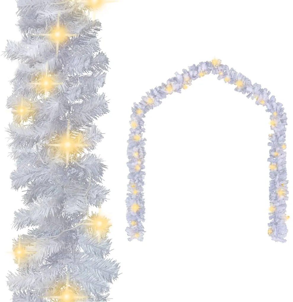 284312 vidaXL Grinalda de Natal com luzes LED 10 m branco