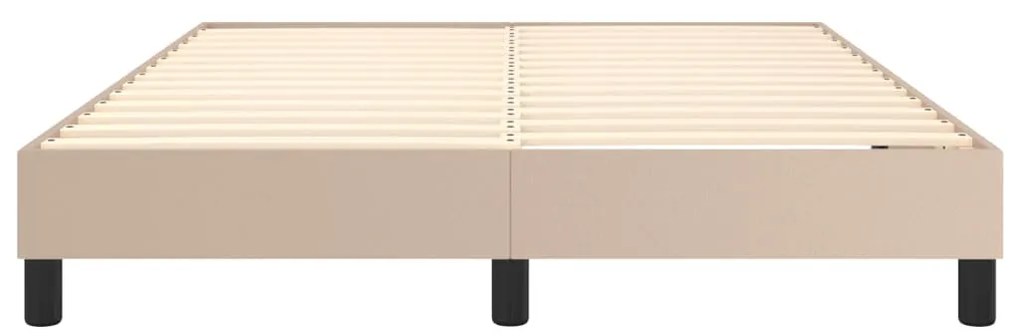 Estrutura de cama 140x190 cm couro artificial cappuccino