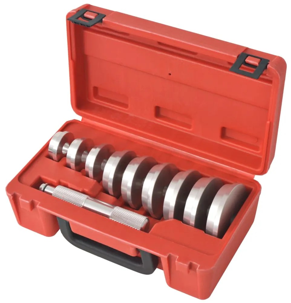 210444 vidaXL Kit de ferramentas p/ instalação de rolamentos e juntas 10 pcs