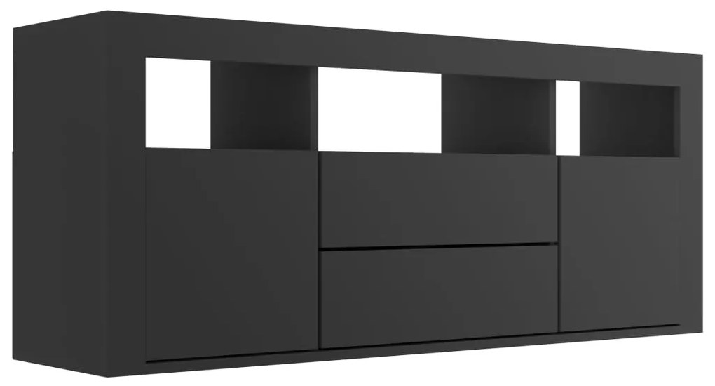 vidaXL Móvel de TV 120x30x50 cm contraplacado preto