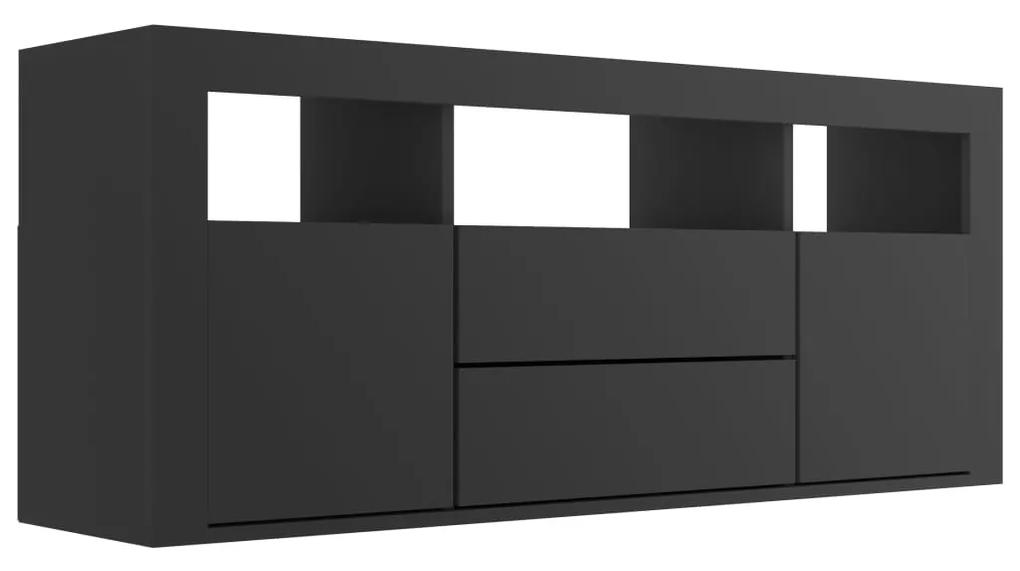801815 vidaXL Móvel de TV 120x30x50 cm contraplacado preto