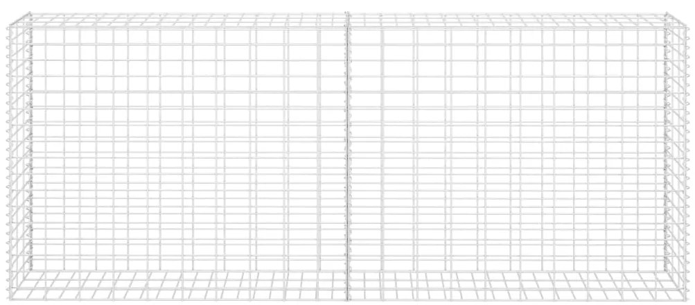 Parede/cesto gabião 85x30x200 cm aço galvanizado