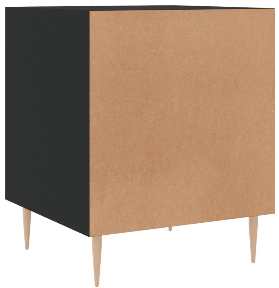 Mesa de cabeceira 40x40x50 cm derivados de madeira preto