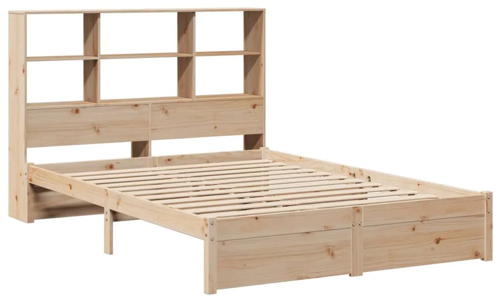 Cama com estante sem colchão 150x200 cm pinho maciço