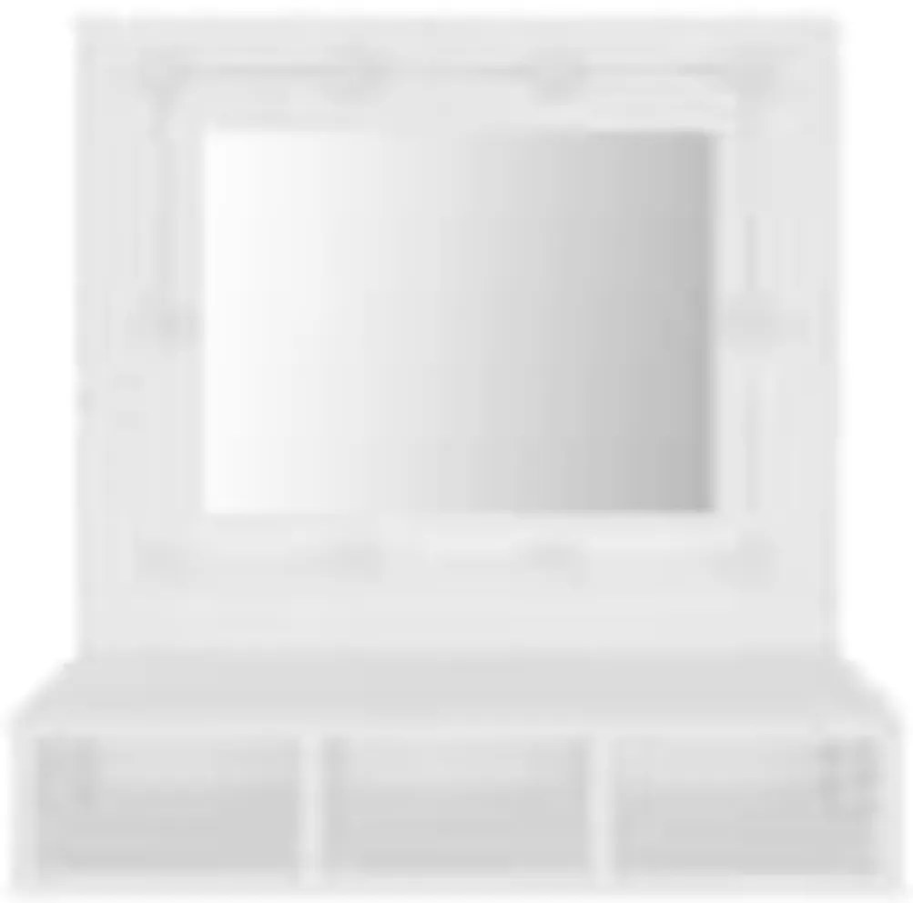 Armário espelhado com luzes LED 60x31,5x62 cm branco
