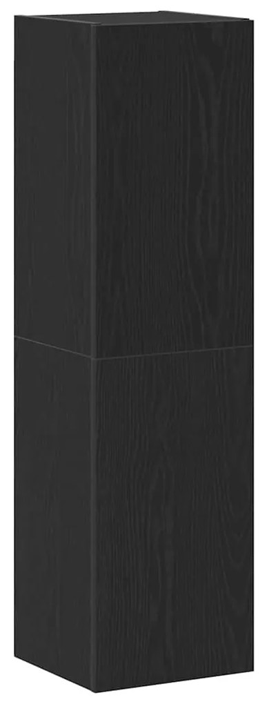 Estante de TV em Carvalho Preto, Medidas 30,5 x 30 x 110 cm, Feita de