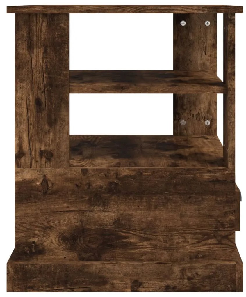 Mesa de apoio 50x50x60 cm derivados de madeira carvalho fumado