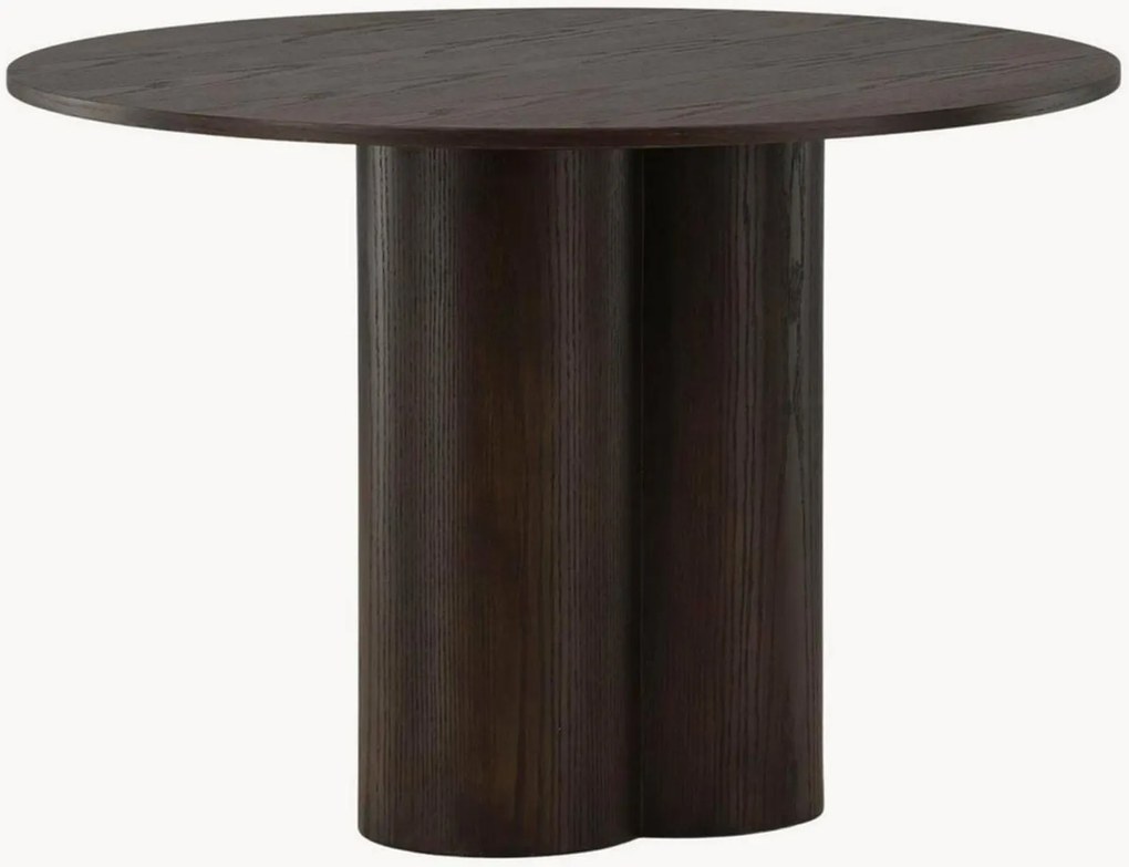 Mesa de jantar redonda com efeito de madeira Olivia, Ø 110 cm