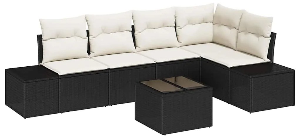 Conjunto de Sofá para Jardim com 5 Peças e Almofadas em Rattan Sintéti