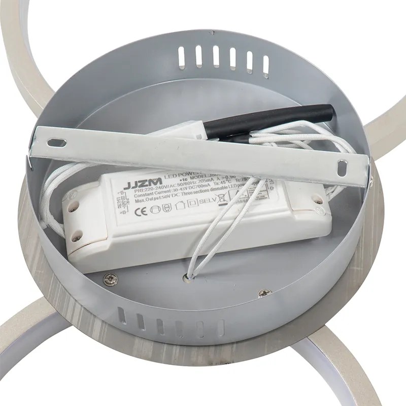Candeeiro de teto design em aço com LED integrado regulável em 3 etapas 3 luzes - Pande Design