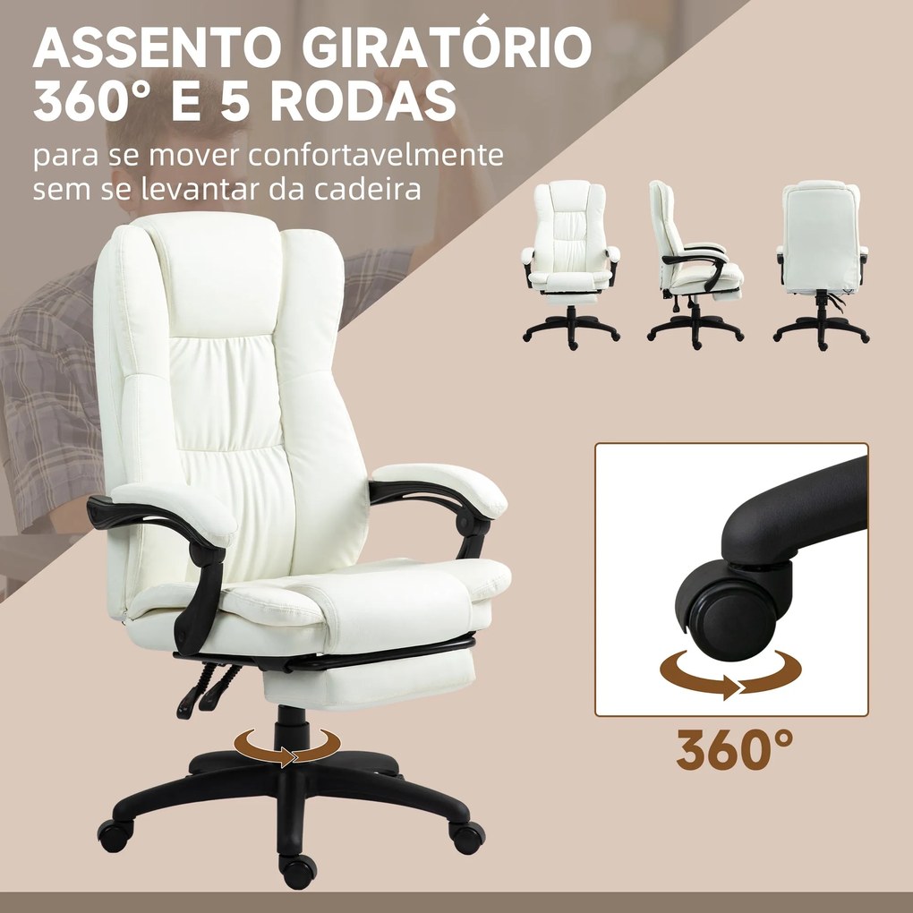 Vinsetto Cadeira de Escritório Giratória Cadeira de Escritório com Alt