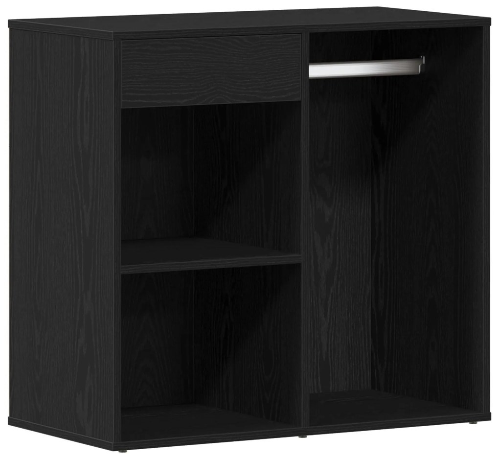 Toucador com LED e Gabinete Carvalho Preto Madeira Engenheirada