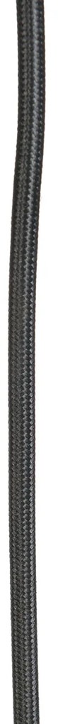 Candeeiro suspenso de design preto com adaptador de calha trifásico - 3-Phase Tuba Small Moderno