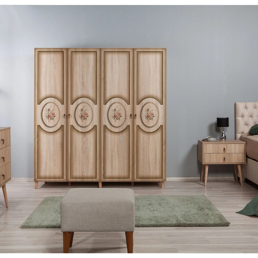 Roupeiro Imaj – Carvalho Sonoma – 180x192x52 cm
