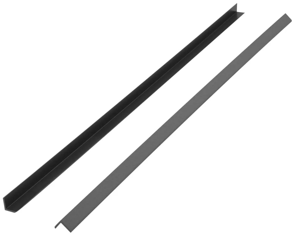 Perfis angulares p/ pavimento em WPC 5 pcs 170 cm cinzento