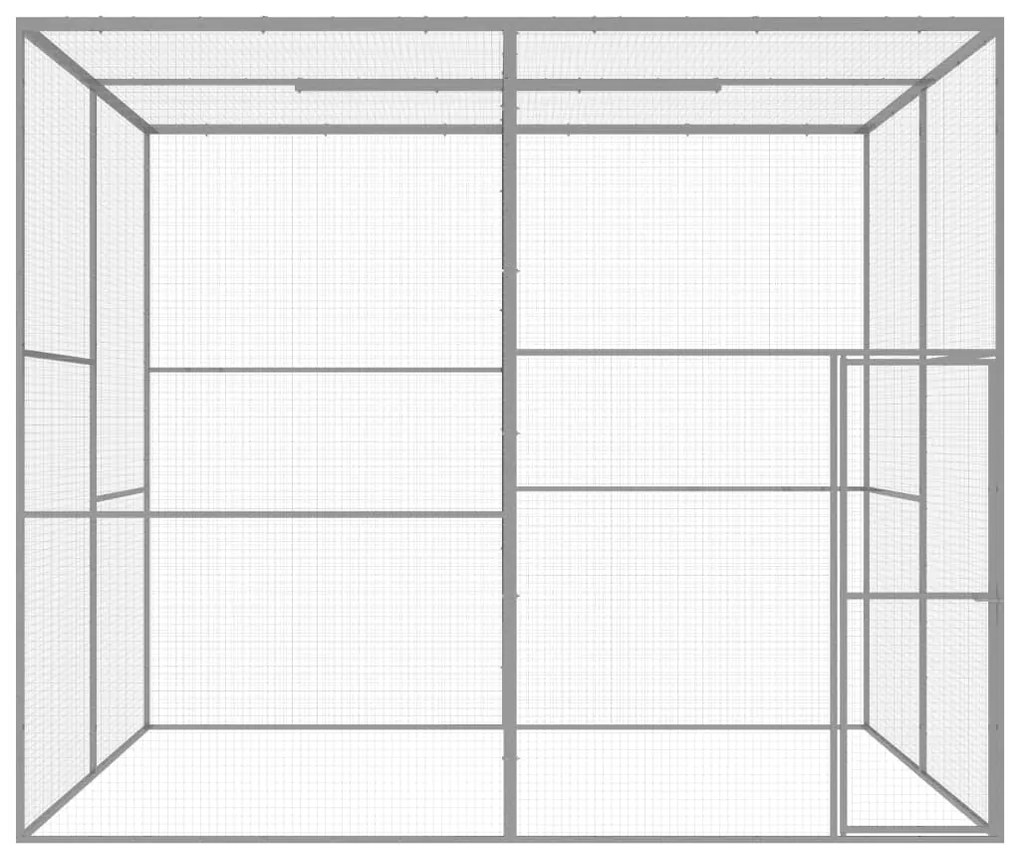 Jaula para gatos 3x3x2,5 m aço galvanizado