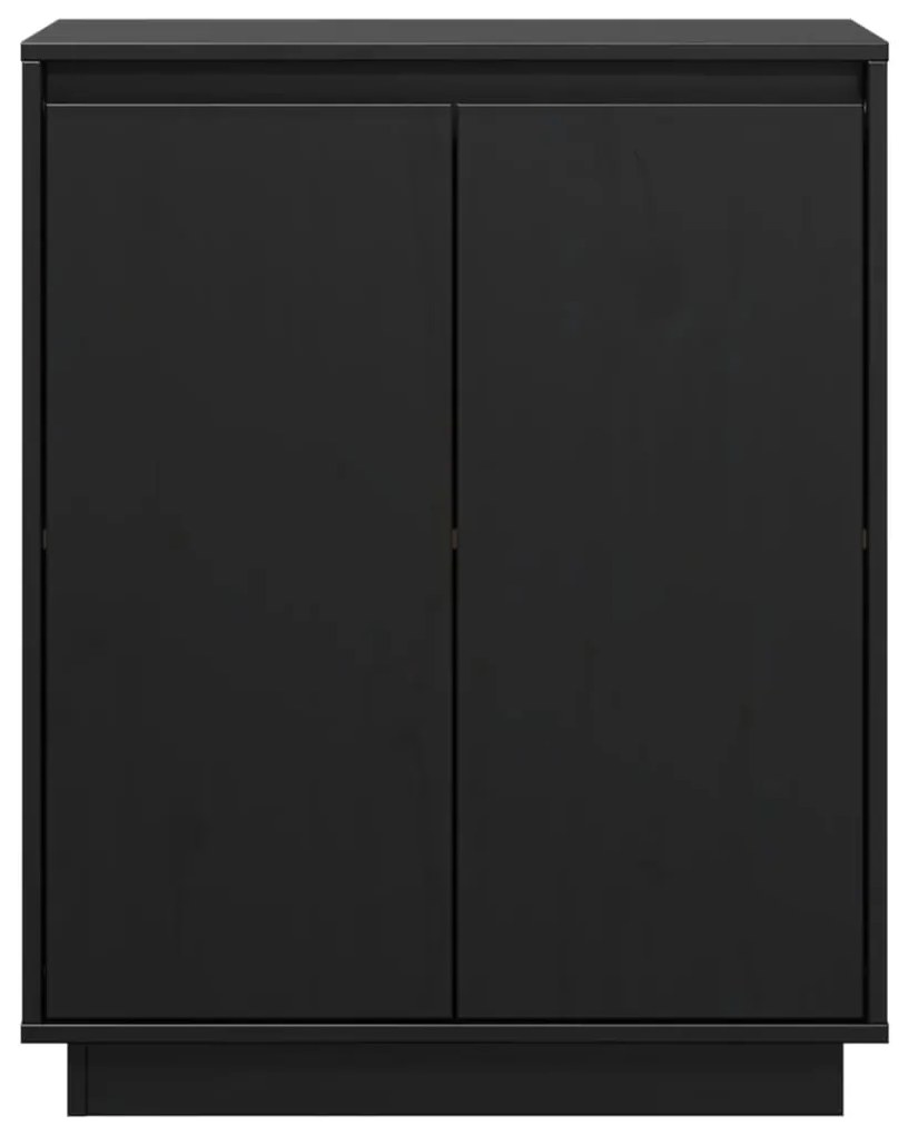 Aparador 60x34x75 cm madeira de pinho maciça preto
