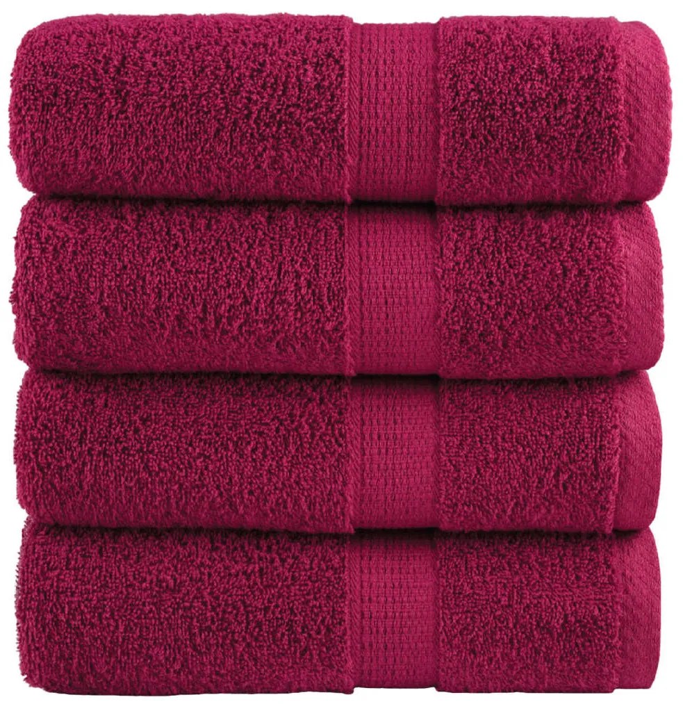 Toalhas de mãos premium SOLUND 4 pcs 30x30 cm 600 g/m2 bordô