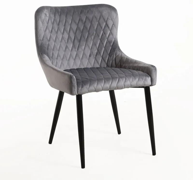 Cadeira Sanda Veludo - Cinza escuro
