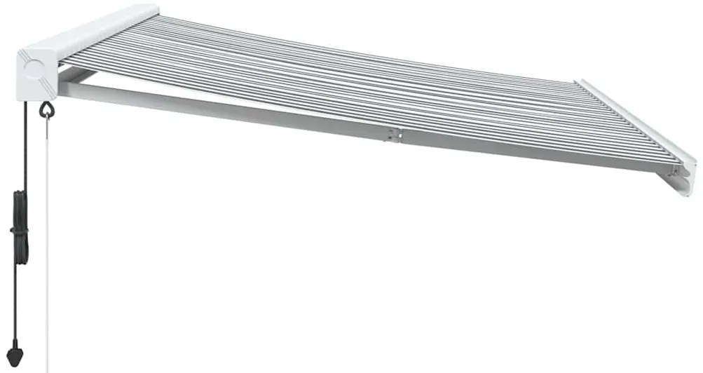 Toldo retrátil 3,5x2,5 m tecido e alumínio antracite e branco