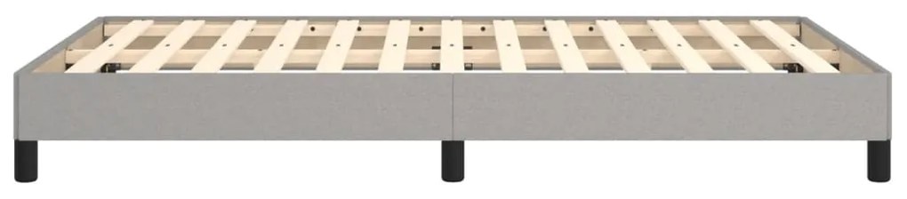 Estrutura de cama sem colchão cinza claro tecido