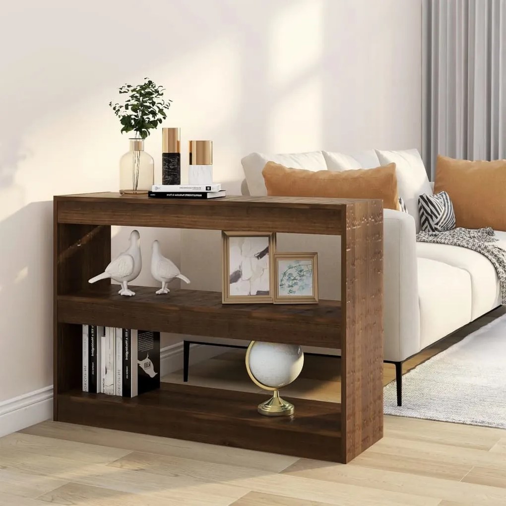 vidaXL Estante/divisória 100x30x72 cm cor carvalho castanho