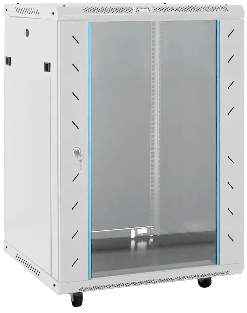 vidaXL Armário bastidor 15U c/ pés giratórios 19" IP20 60x45x86 cm
