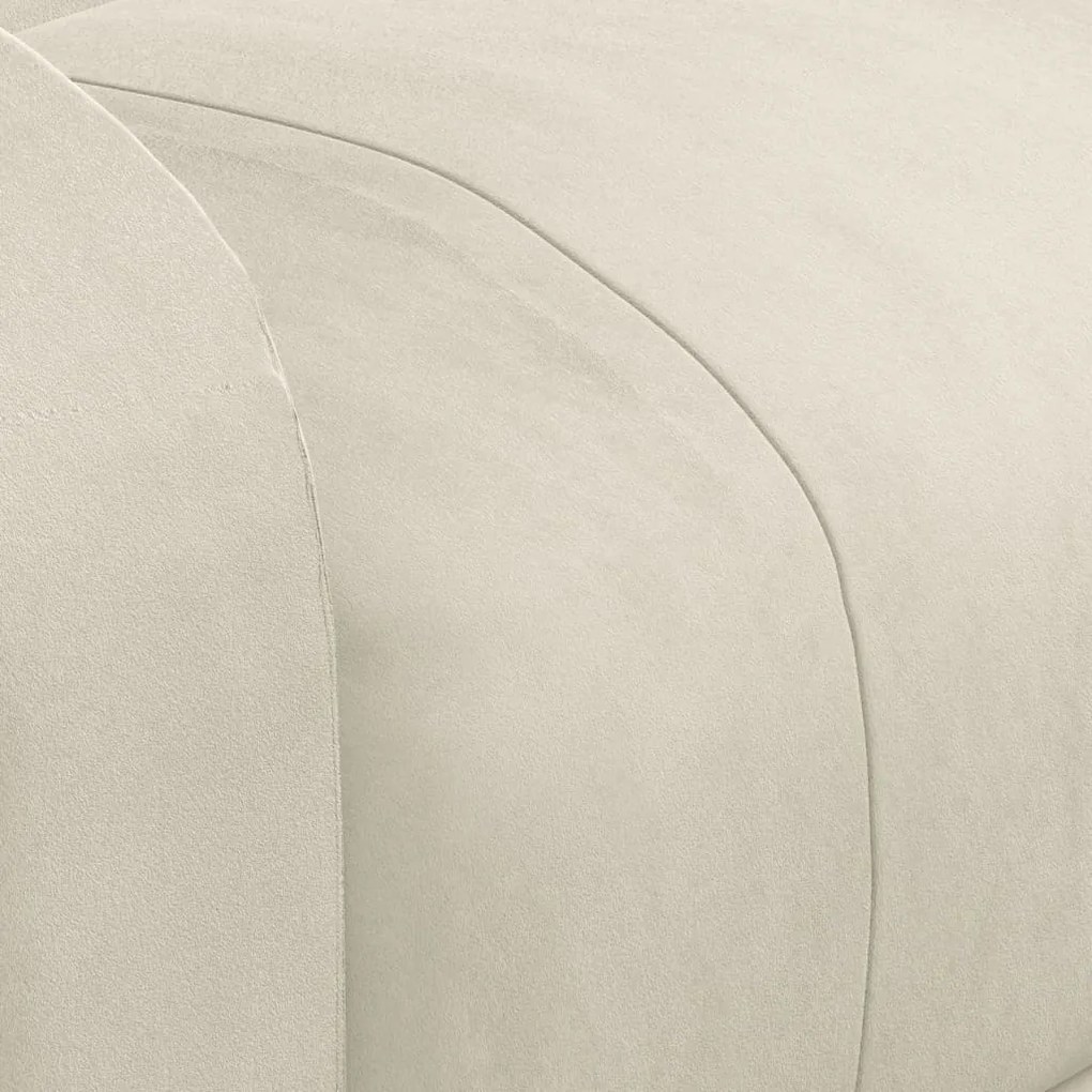 Poltrona reclinável veludo cor creme