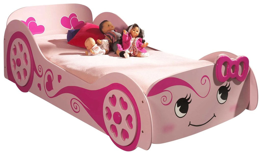 Cama de Criança Carro LOVE CAR ROSA