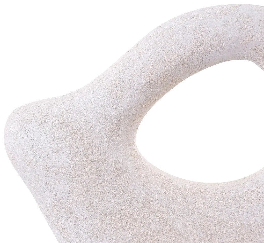 Figura decorativa em cerâmica branca e preta 32 cm KAVALA Beliani