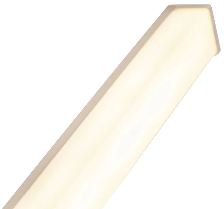 LED Candeeiro de parede de banheiro moderno aço 92 cm IP44 - Cascada Moderno