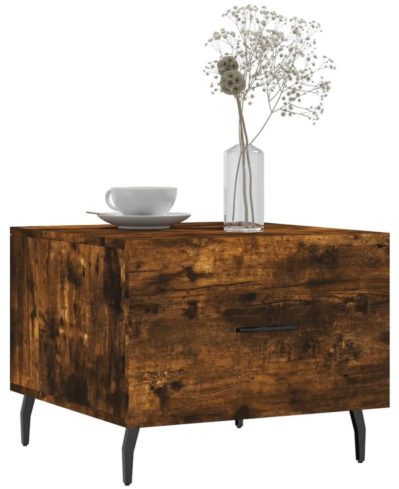 Mesa de centro 50x50x40 cm derivados de madeira carvalho fumado
