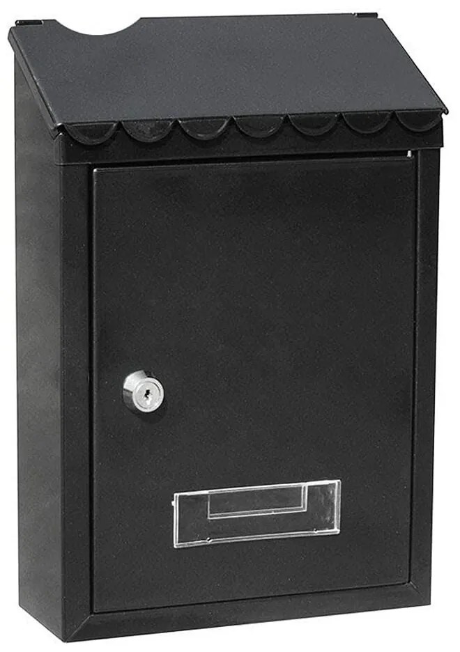 Caixa de correio EDM Standard 21 x 6 x 30 cm Preto Aço