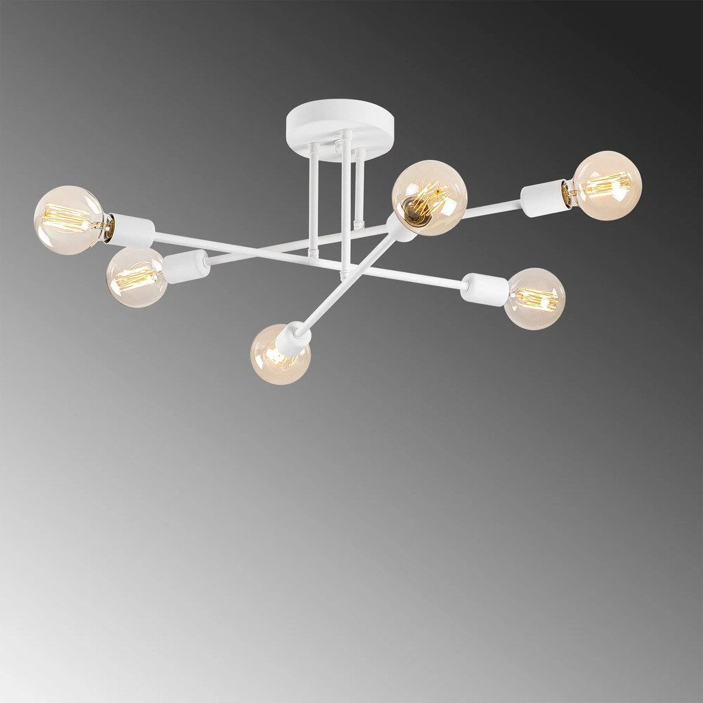 Candeeiro Chandelier Flower – Branco – 64 x 64 cm
