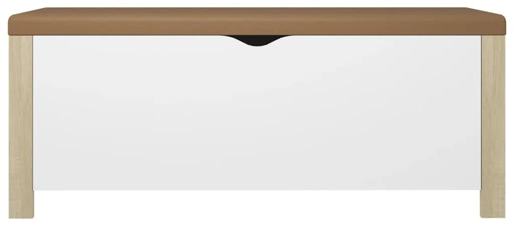 Caixa arrumação c/ almofadão contrap. 105x40x45cm branco/sonoma